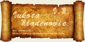 Vukota Mladenović vizit kartica